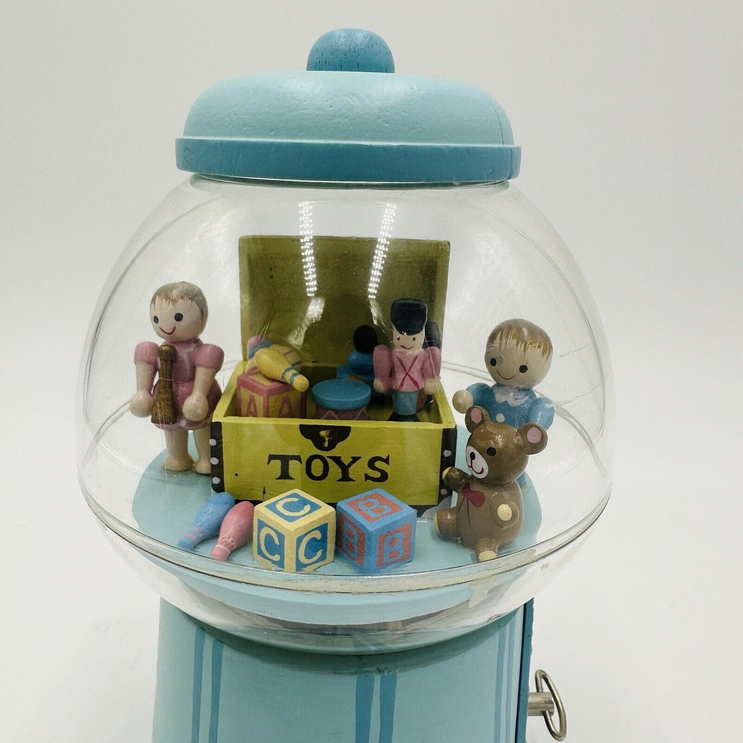 Enesco Gumball Machine Music Box Children Marching Animated Carousel Movement