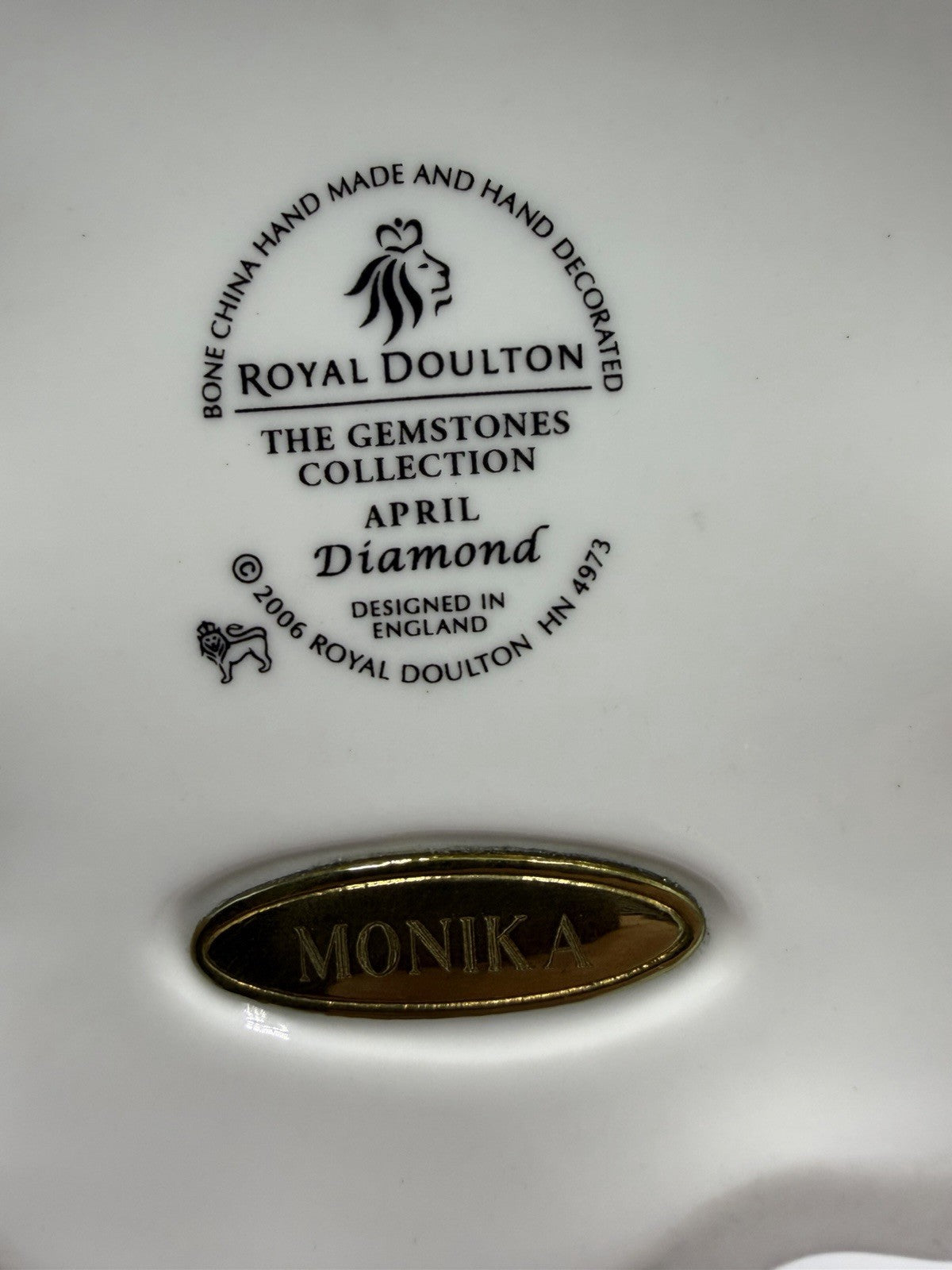 Royal Doulton Porcelain Gemstones Collection April Diamond Monika Figurine