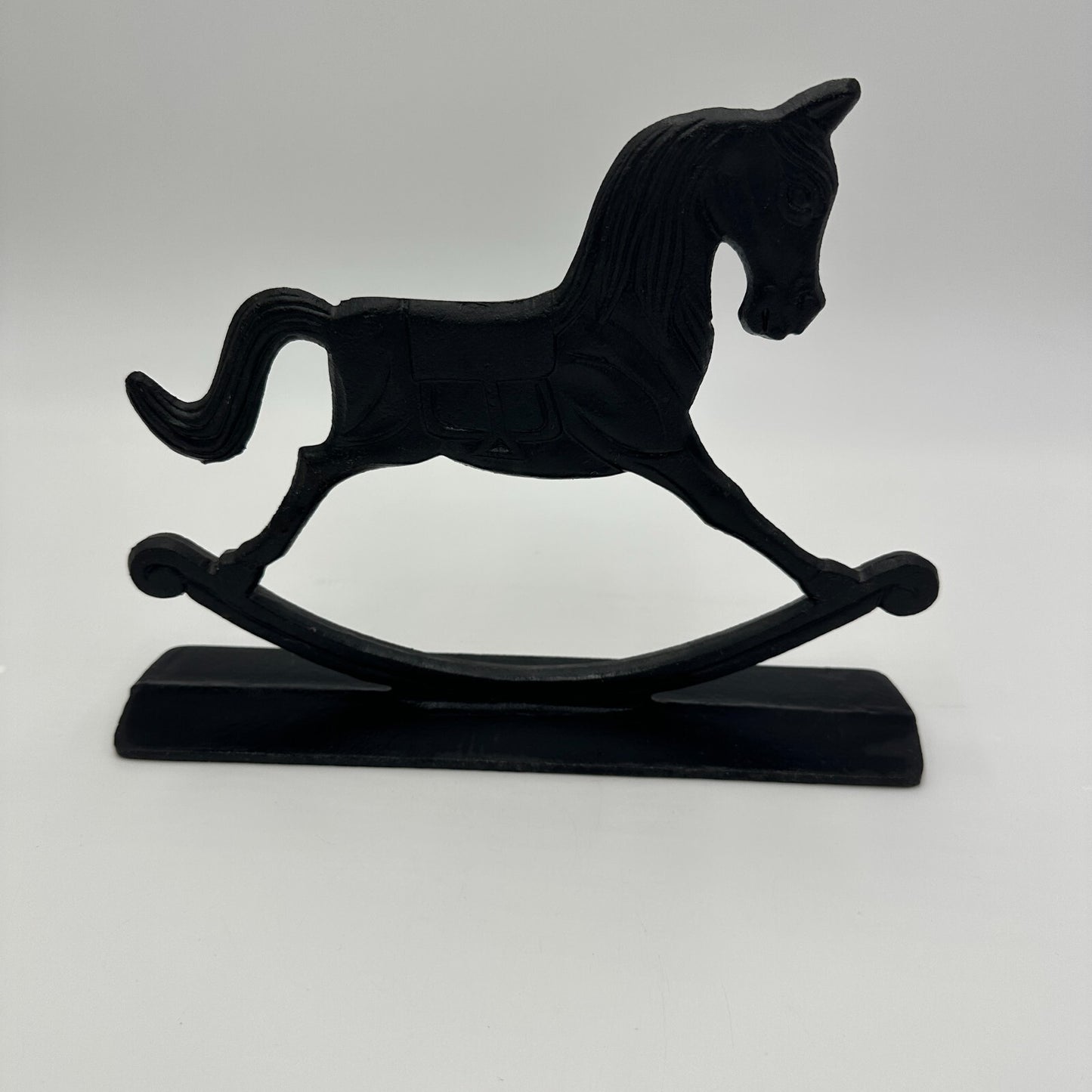 Rocking Horse Display Farmhouse Home Mancave Decor Metal Heavy 8 in Rustic