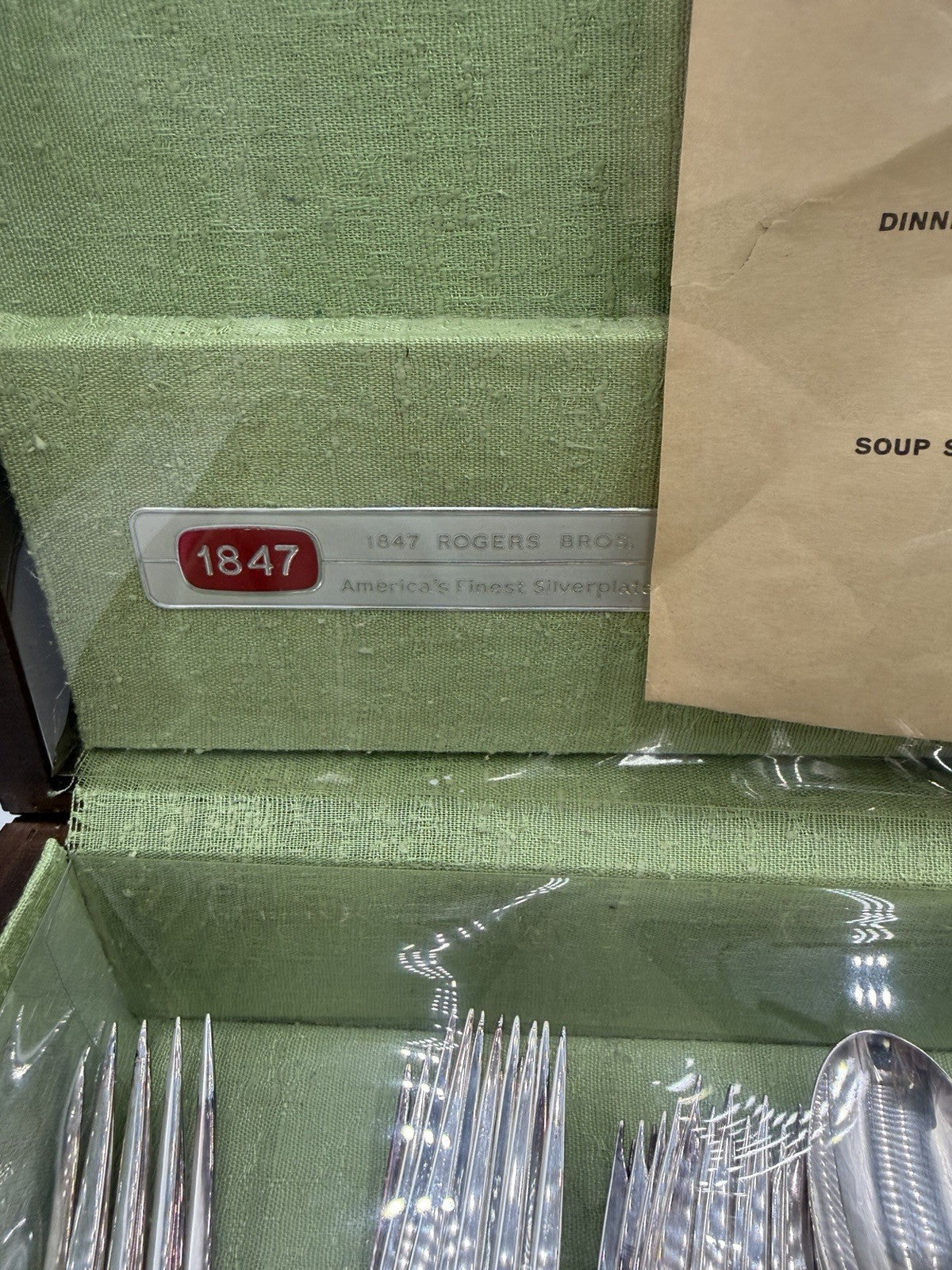 Vtg Rogers Bros 1847 Flatware Silver Plate 48 PCs New Set Reflection Pattern