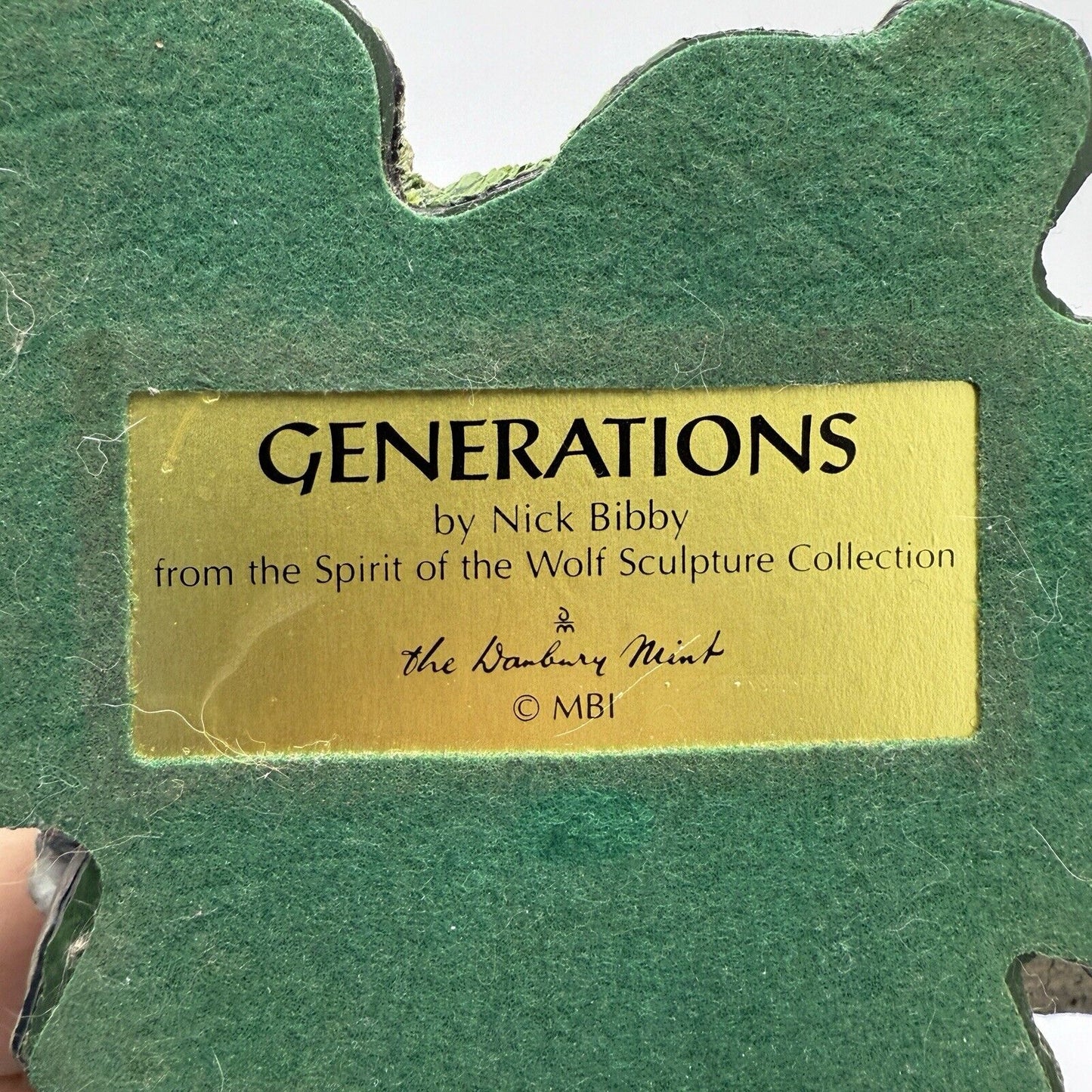 The Danbury mint Generations by Nick Bibby the spirit of the wolf sculpture