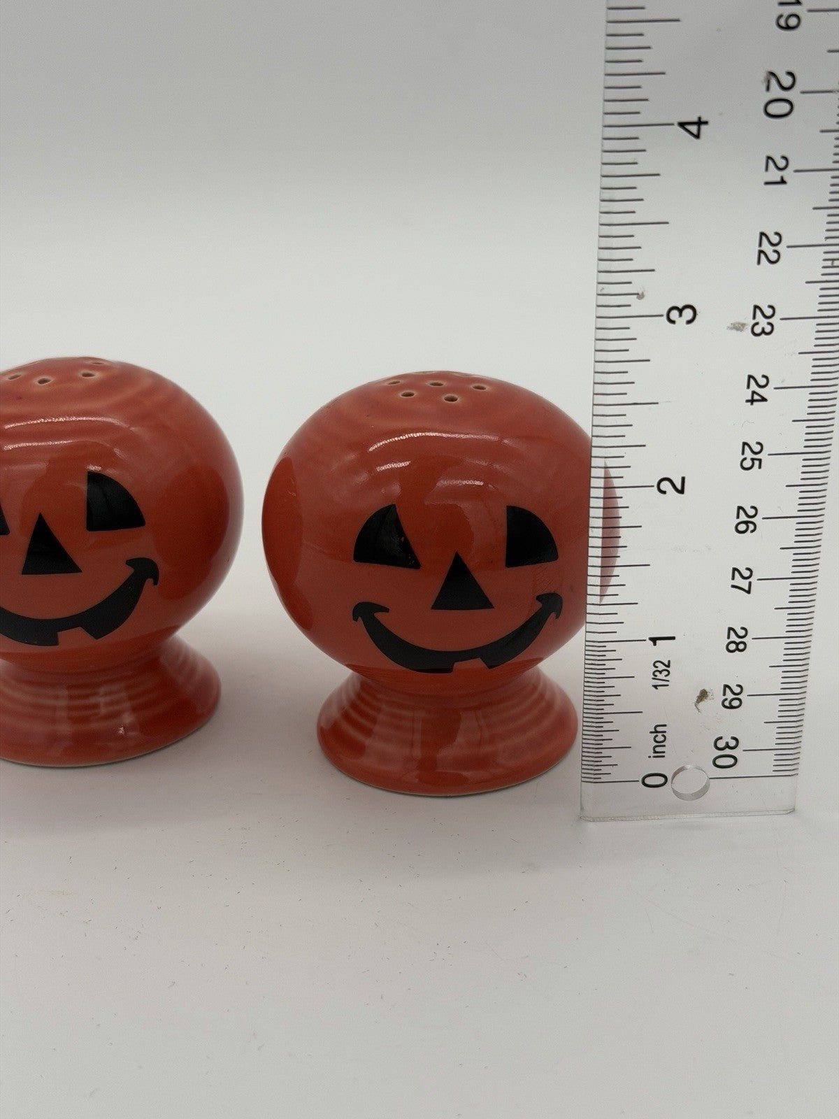 Fiesta Halloween Happy Pumpkin Jack-O-Lantern Orange Salt & Pepper Shakers