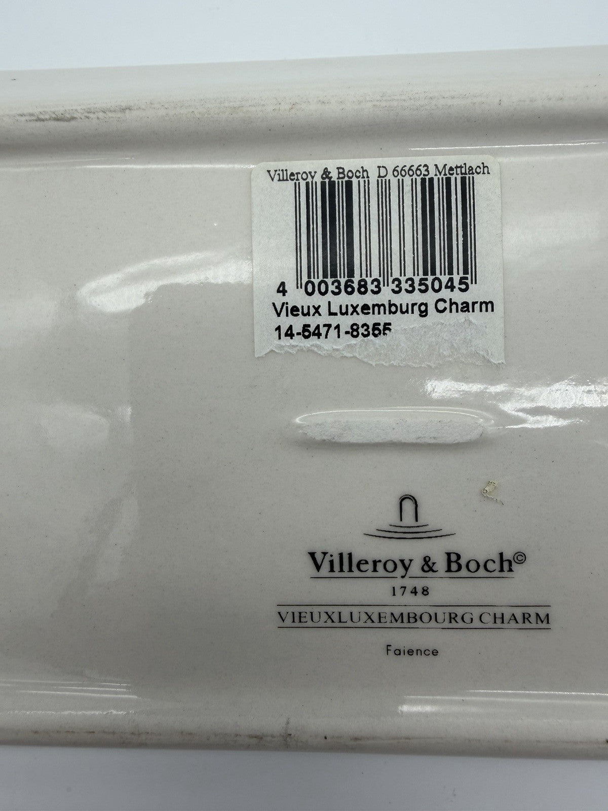 Villeroy & Boch VIEUX Old LUXEMBOURG Porcelain Germany Rectangle Handled Tray