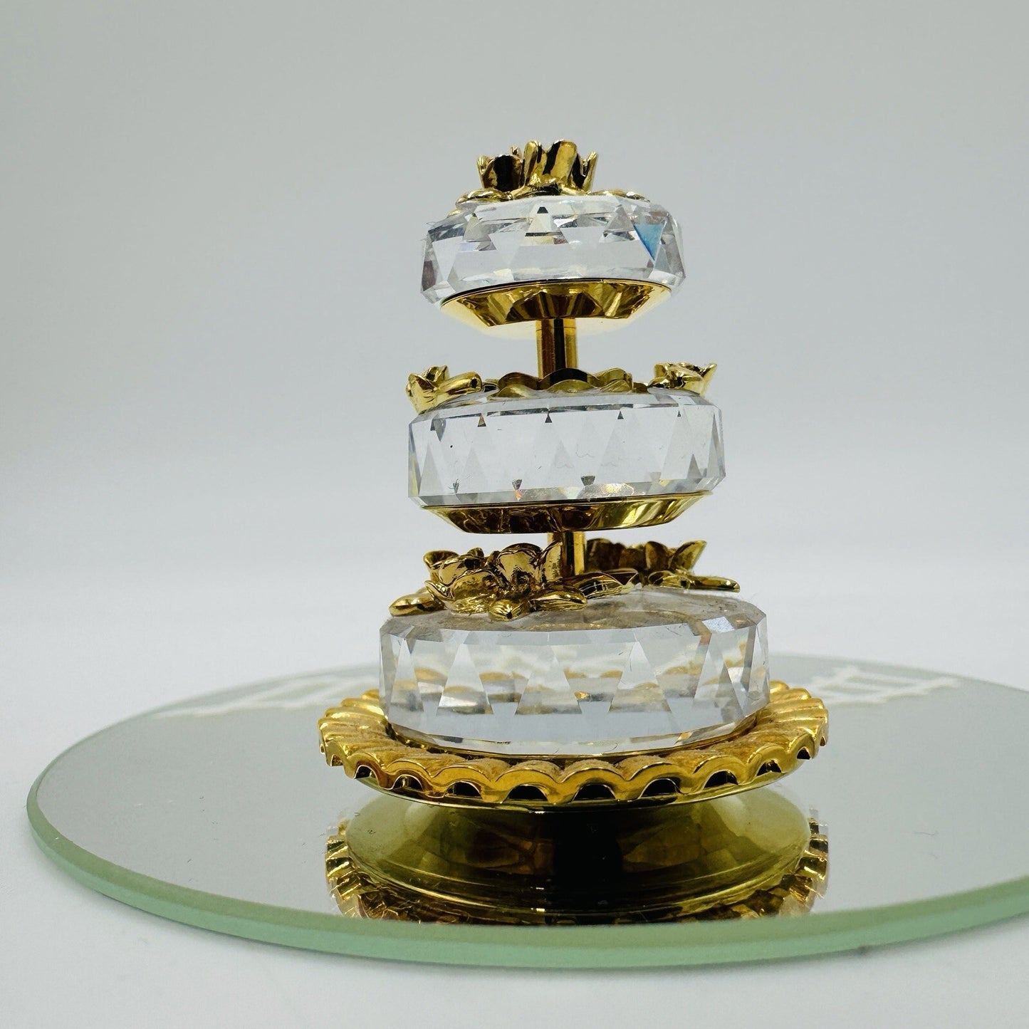 Swarovski Austria Crystal Memories Wedding Cake 3-Tier Cake Miniature Figurine