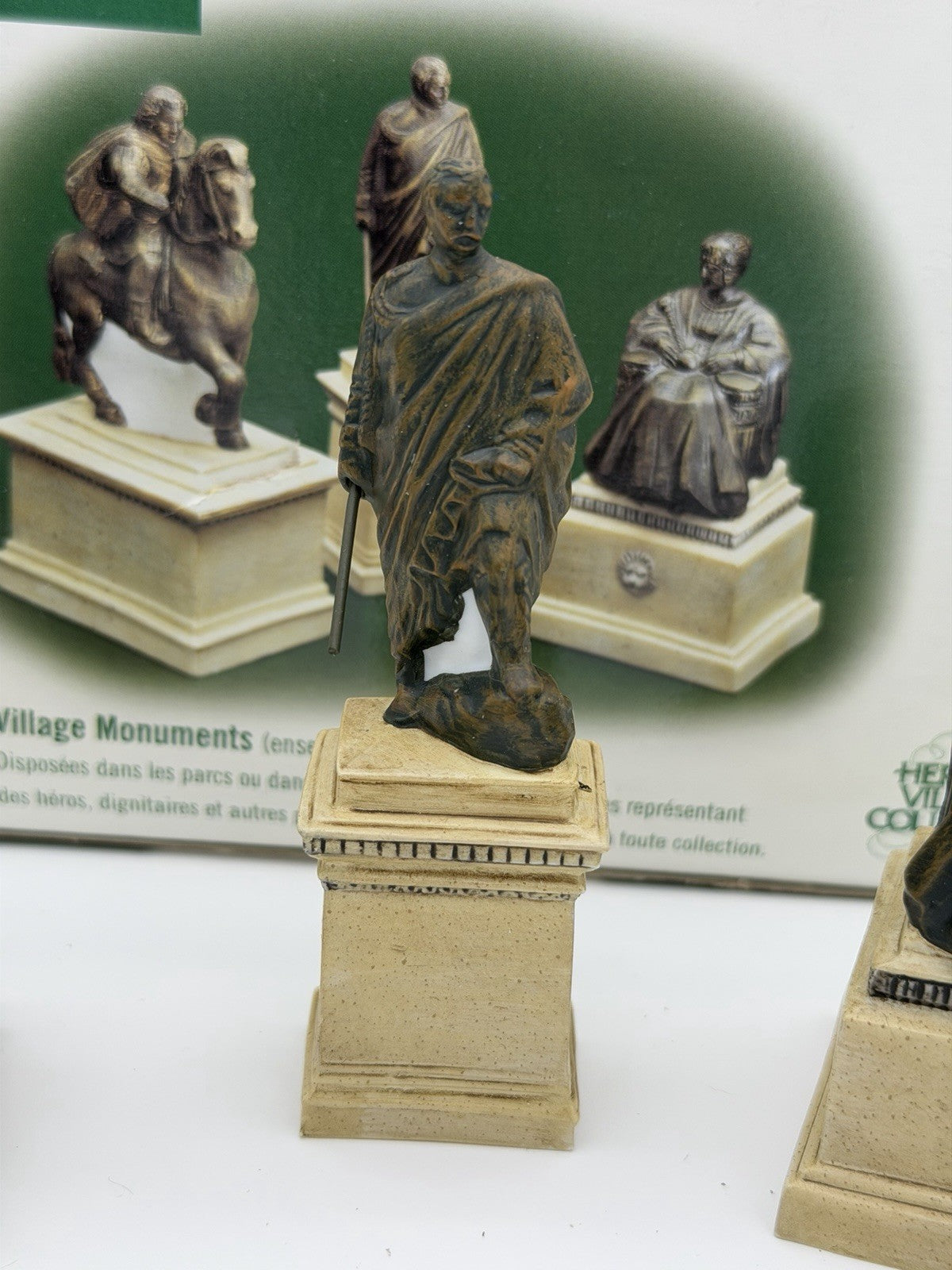 Department 56 Heritage Village Monument Set 3 Figurines Christmas Porcelain