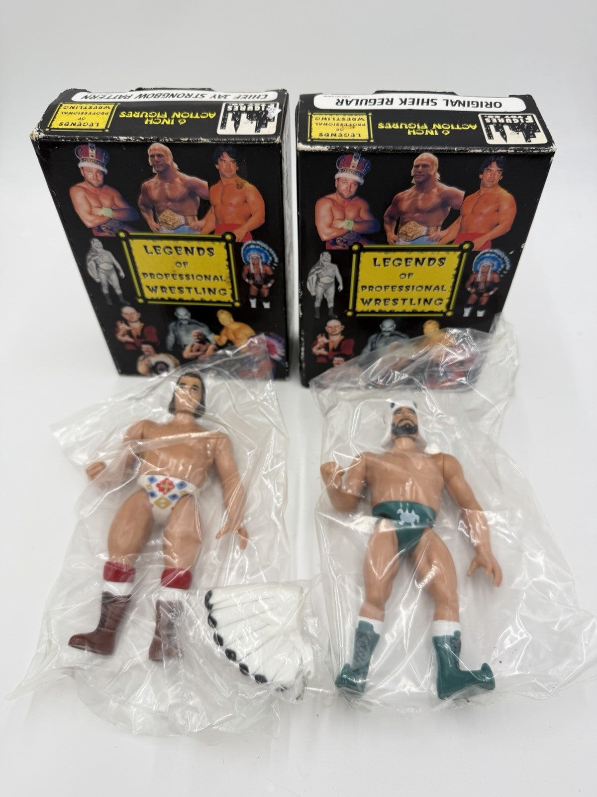 Vintage Legends Of Professional Wrestling Action Figurines Chief Jay & The Shiek