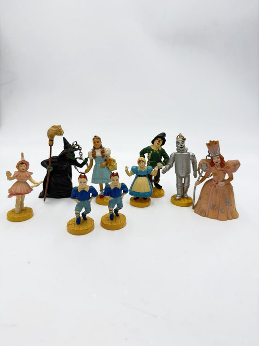 Vintage WIZARD of OZ SET of 9 figures 1939 Loew's Ren/1966 MGM/1987 88 Turner