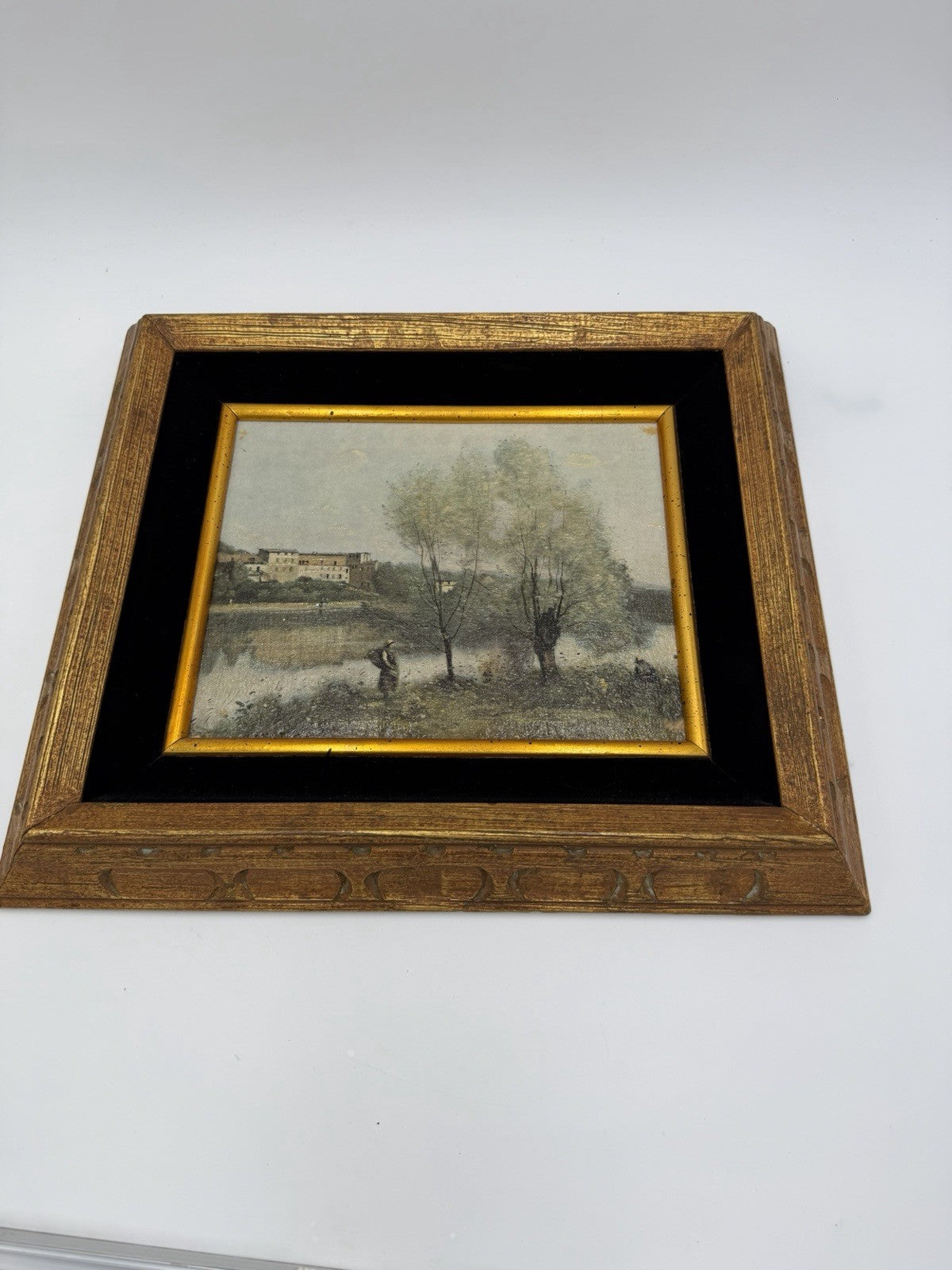 Antique Corot Signed French Oil Painting Jean-Baptiste-Camille 16”x14”