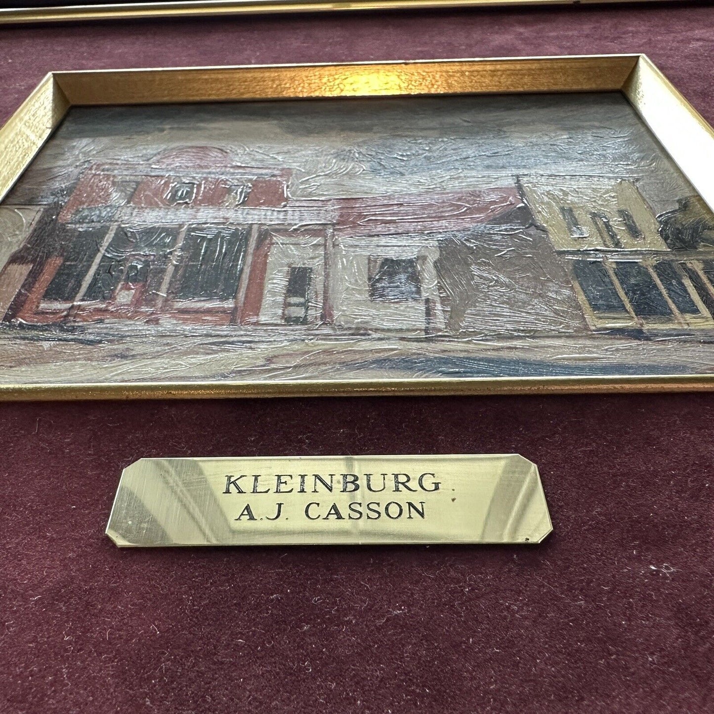 Kleinburg by A.J. Casson Canadian 1930 9x7in Framed Original Painting Art