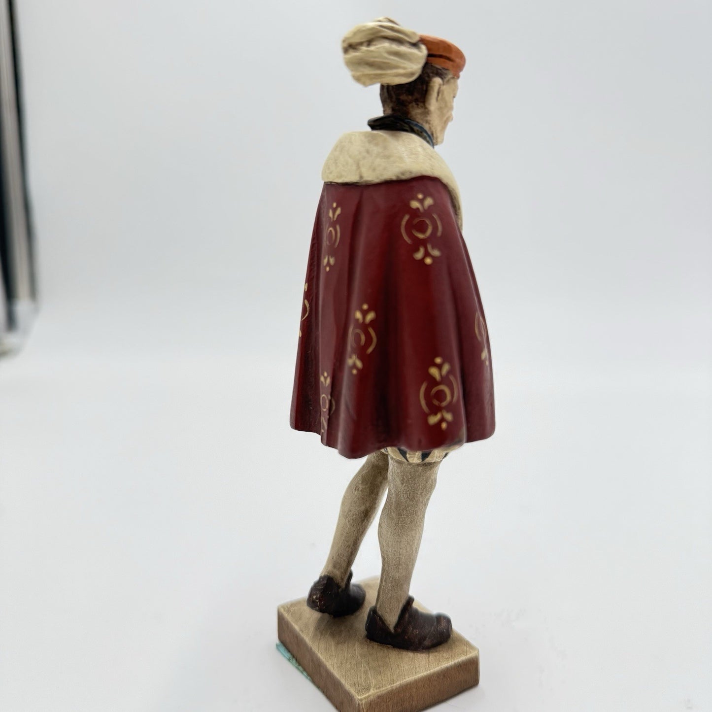 Rare Anri Wood Carving Italy Renaissance Folk Art Figurine 1950 Hand Carved 5.5"