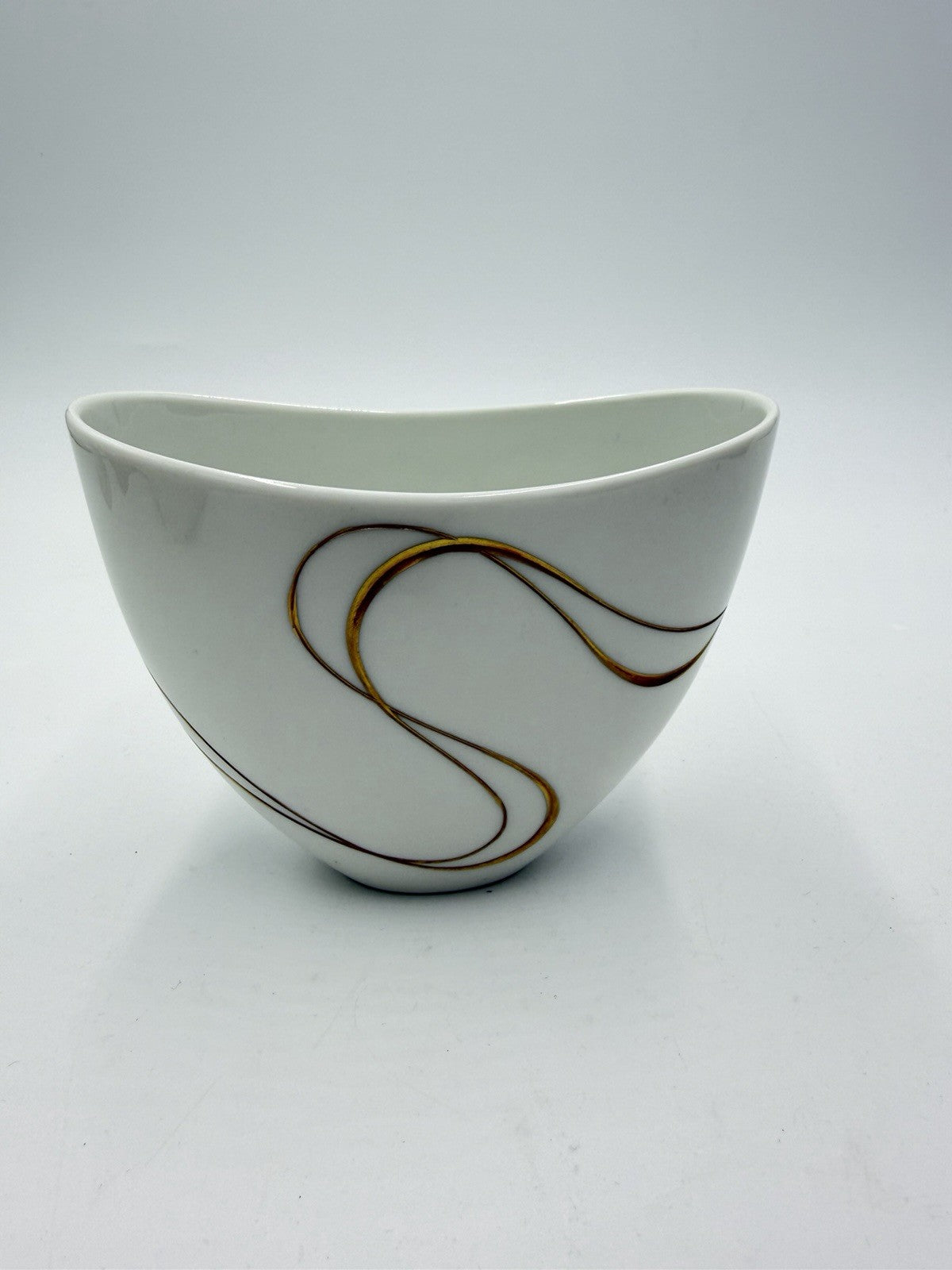 Vintage Heinrich & Co. (H&C) Selb Bavaria Germany porcelain Etched Gold Vase