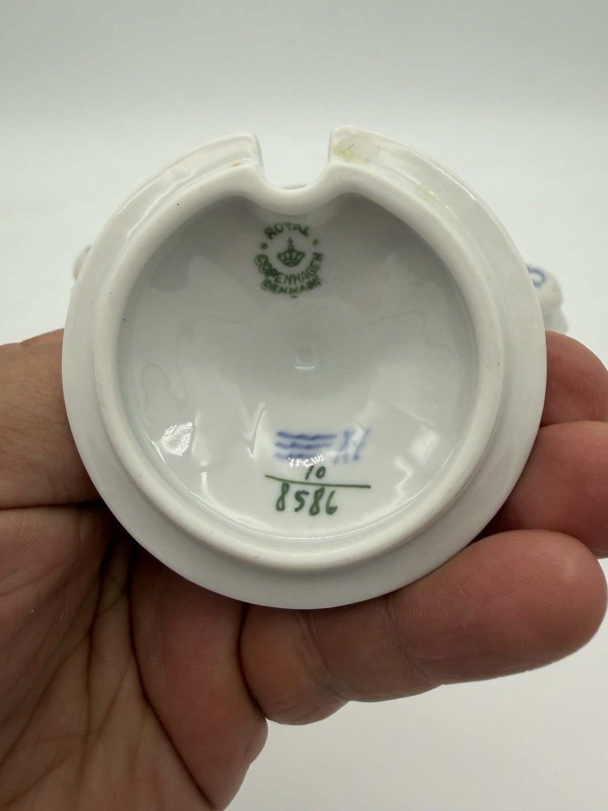 Royal Copenhagen Denmark Porcelain Salt & Pepper Tray Mustard Pot Set 5 PCs