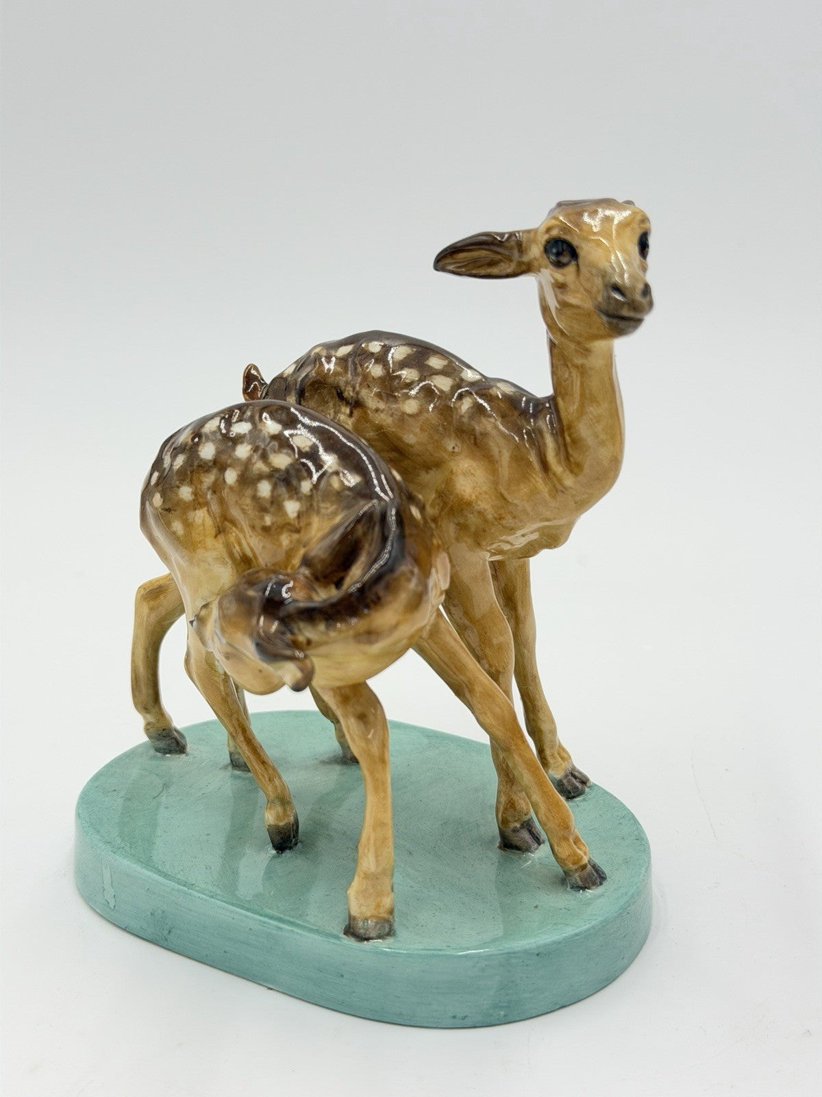 Rare Royal Worcester porcelain figurine Young Spotted Deer by Doris Lindner