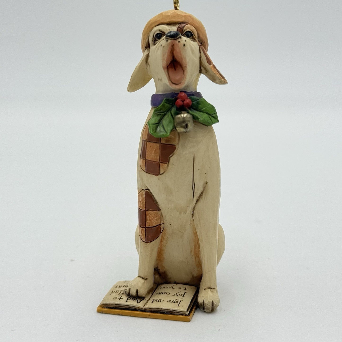 Jim Shore Heartwood Creek Christmas Caroling Dog Ornament #4011162.
