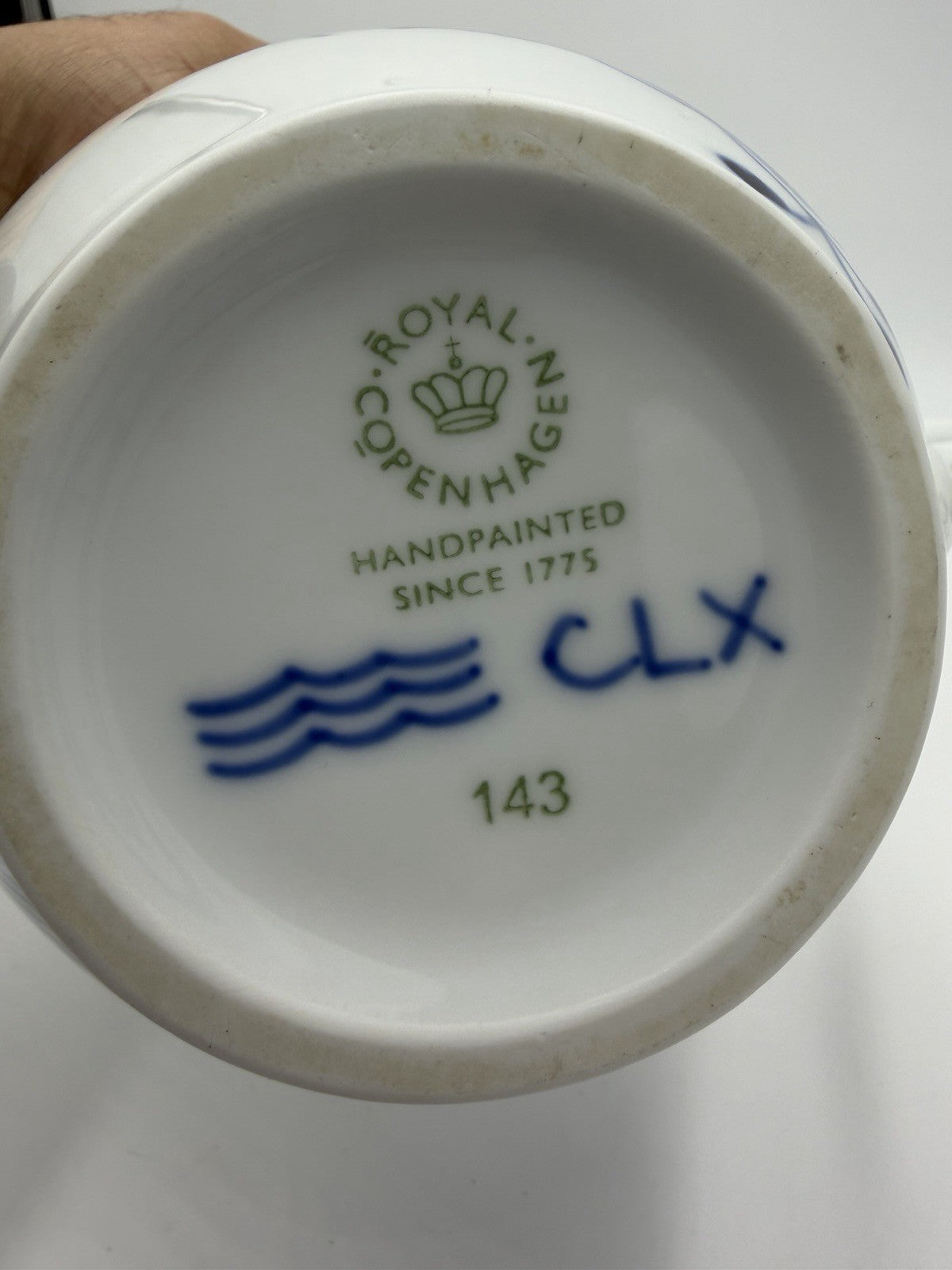 Royal Copenhagen Blue Fluted Mega Teapot CLX # 143 Porcelain Denmark (no Lid)