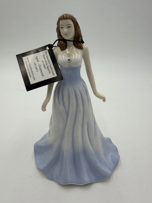 Royal Doulton Porcelain Gemstones Collection April Diamond Monika Figurine