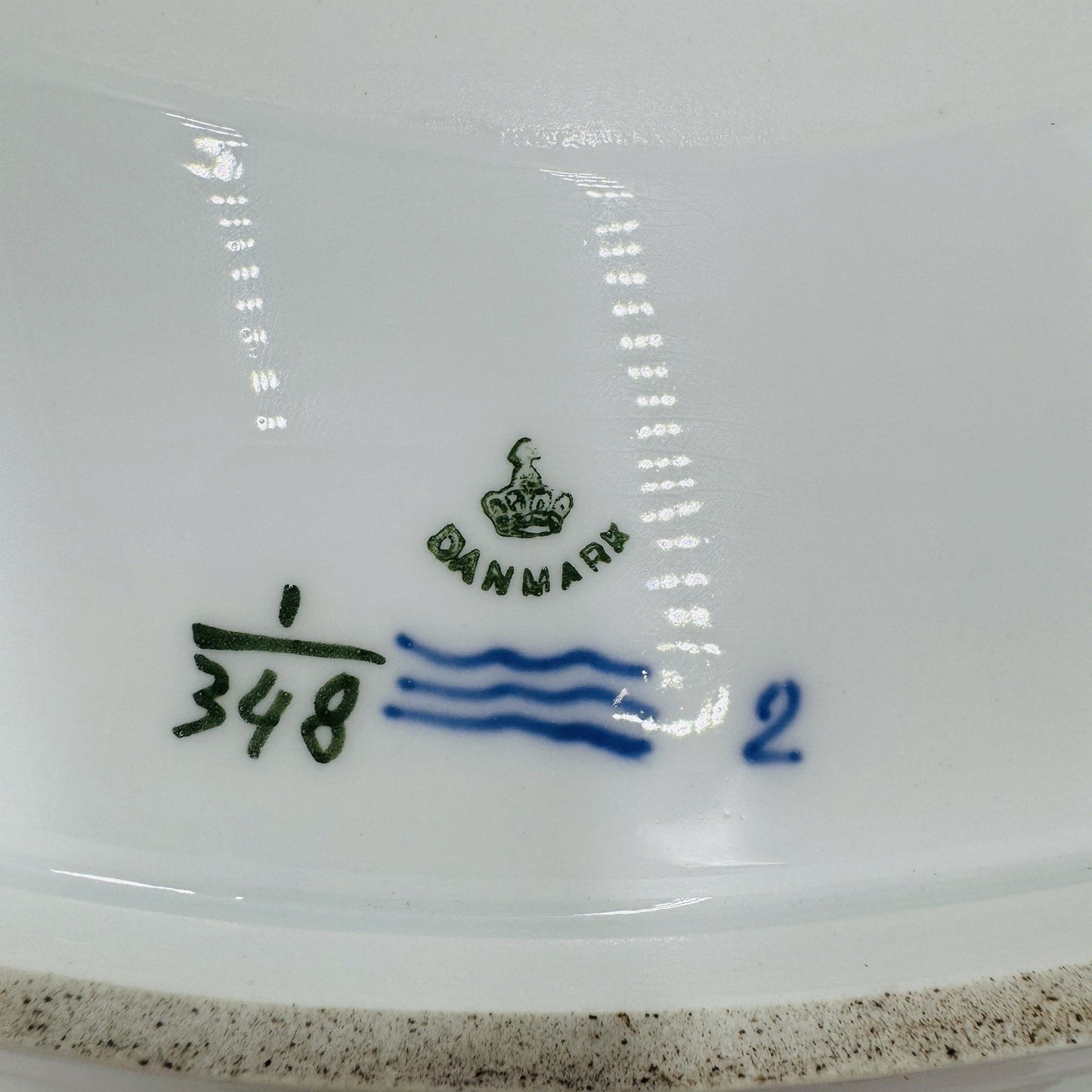 Antique Royal Copenhagen Blue Fluted Plain Large 18in Oval Platter #348 Rare