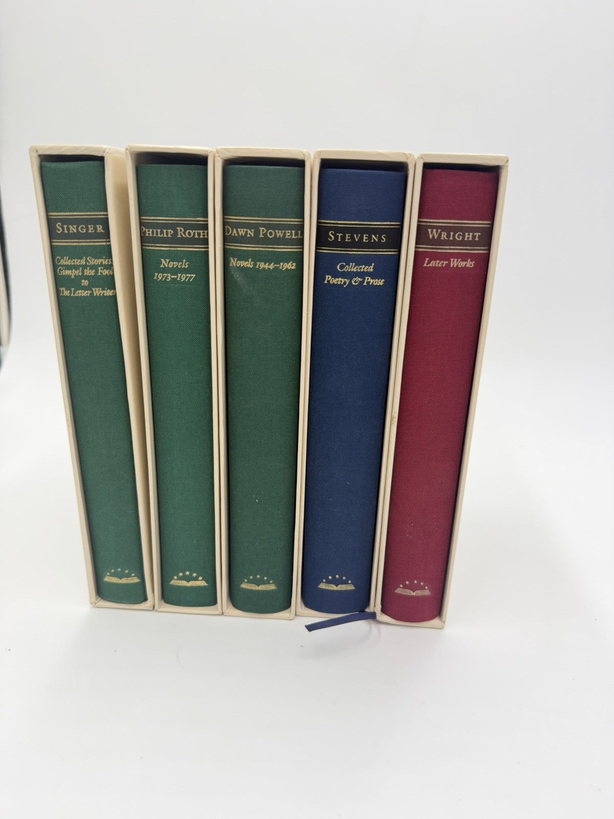 Library of America Subscriber Editions Singer Roth Powell Stevens Wright Books 5