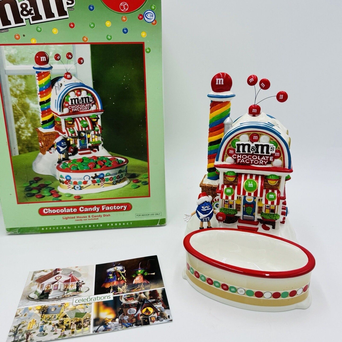 Department 56 M&M'S Chocolate Candy Factory Lighted House Christmas Village