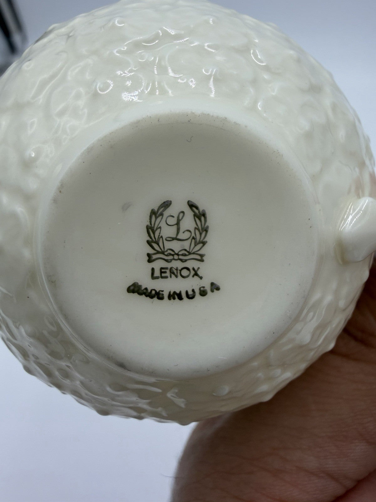 Lenox USA Hawthorne Reproduction 1889 1st Lenox Demitasse Cup & Saucer Set