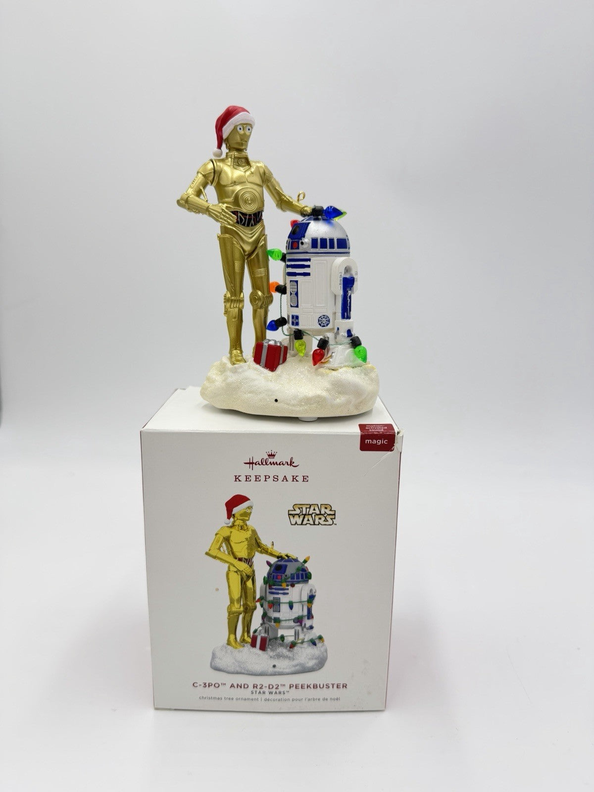 Hallmark Star Wars C-3PO &R2-D2 Droids Peekbuster Motion Activated Ornament 2019