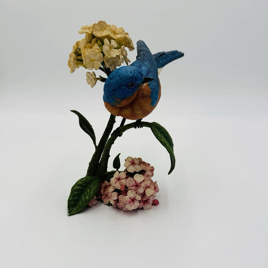 The Danbury Mint Summer’s Song Blue Bird Figurine By Bob Guge Vintage