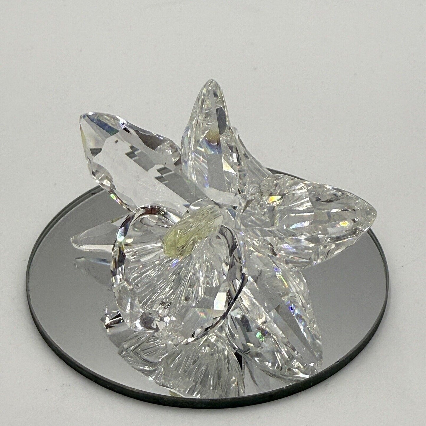 Swarovski Silver Crystal The Orchid Yellow Center Figurine #7478 Austria