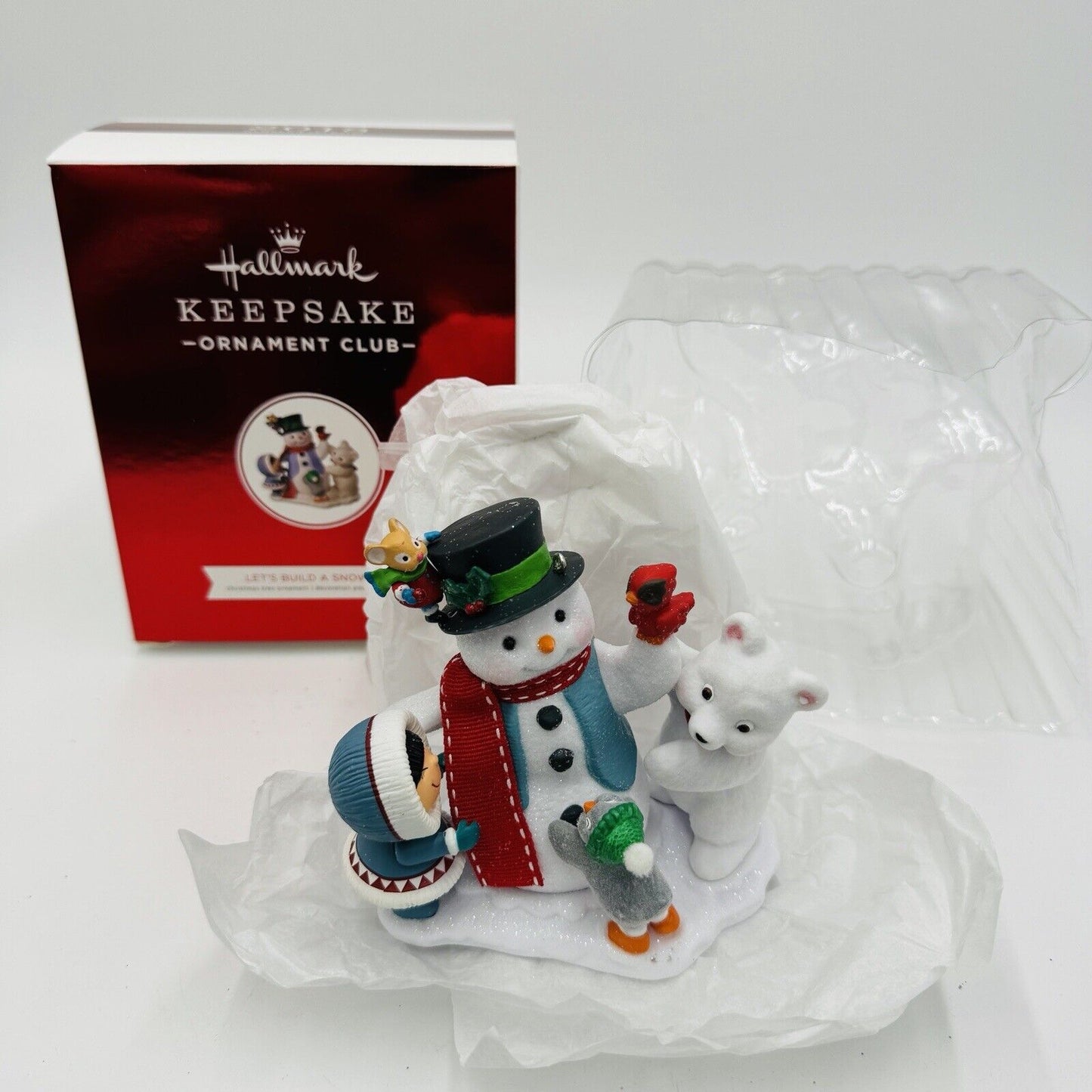 Hallmark Keepsake Ornament Club 2018 Let's Build A Snowman Member Ornament Boxed