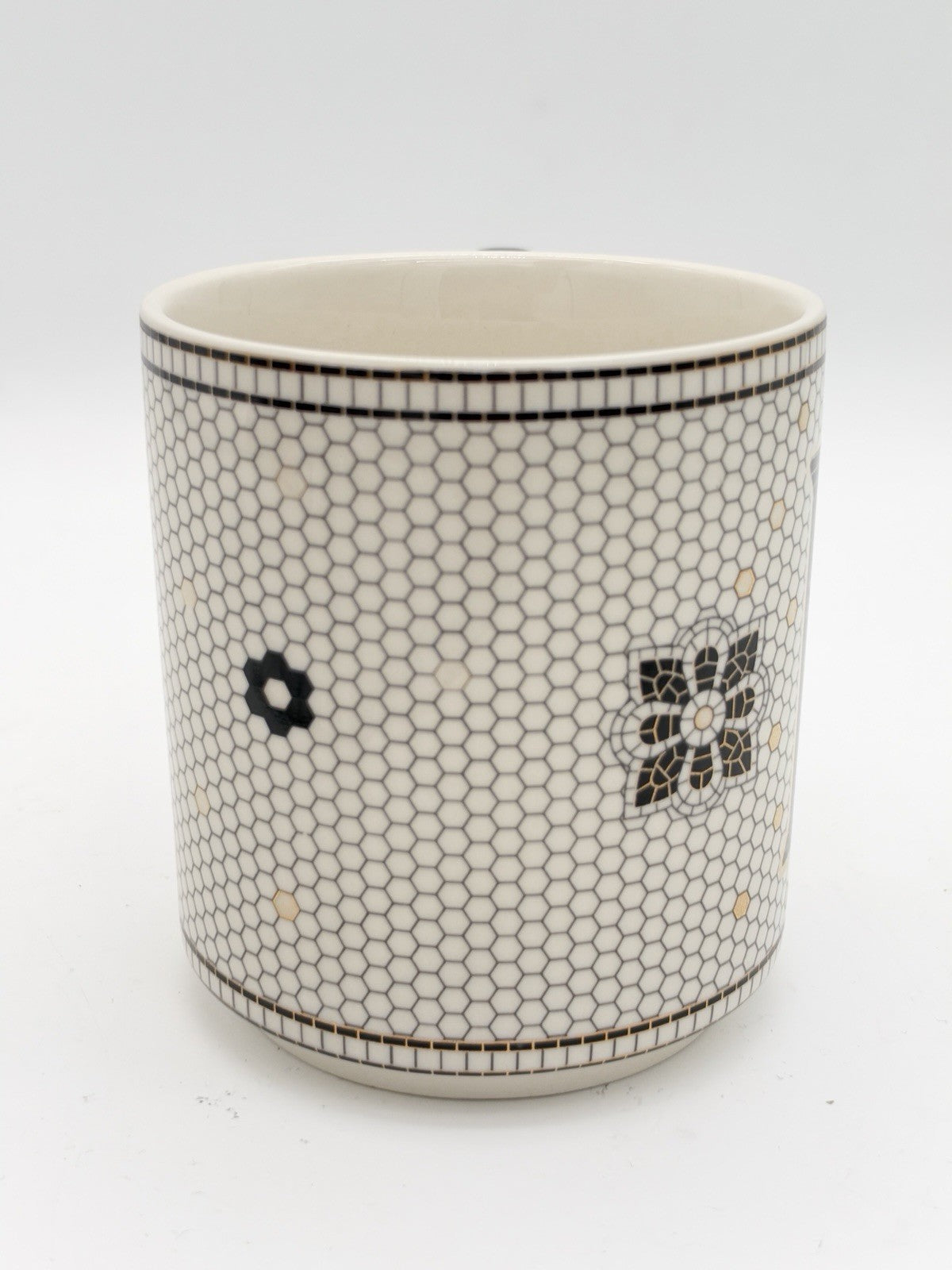 Anthropologie BISTRO TILED MARGOT Mug Cup Tea Coffee Monogrammed Letter R
