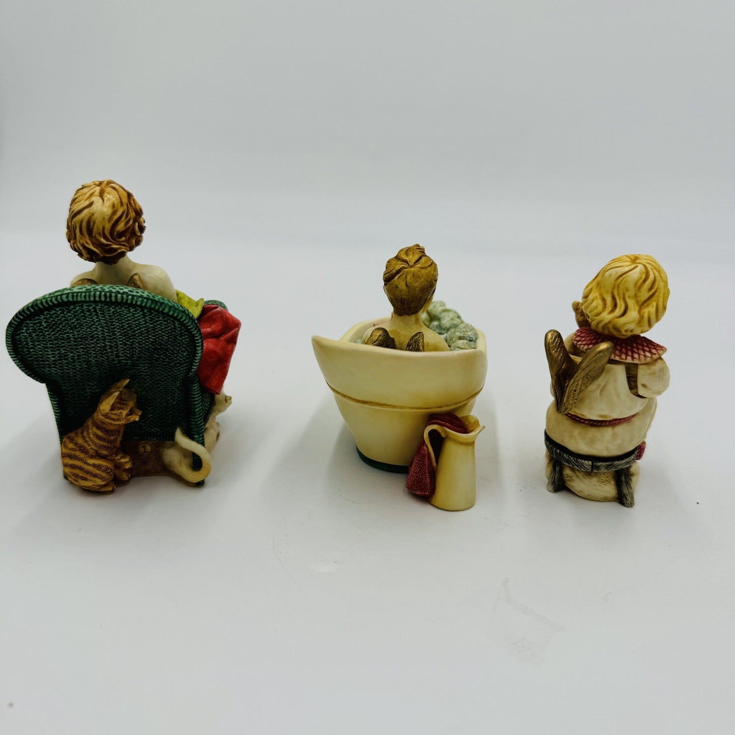 Harmony kingdom Angelique joyeaux noel pastille set Trinket Box Figurine Vintage