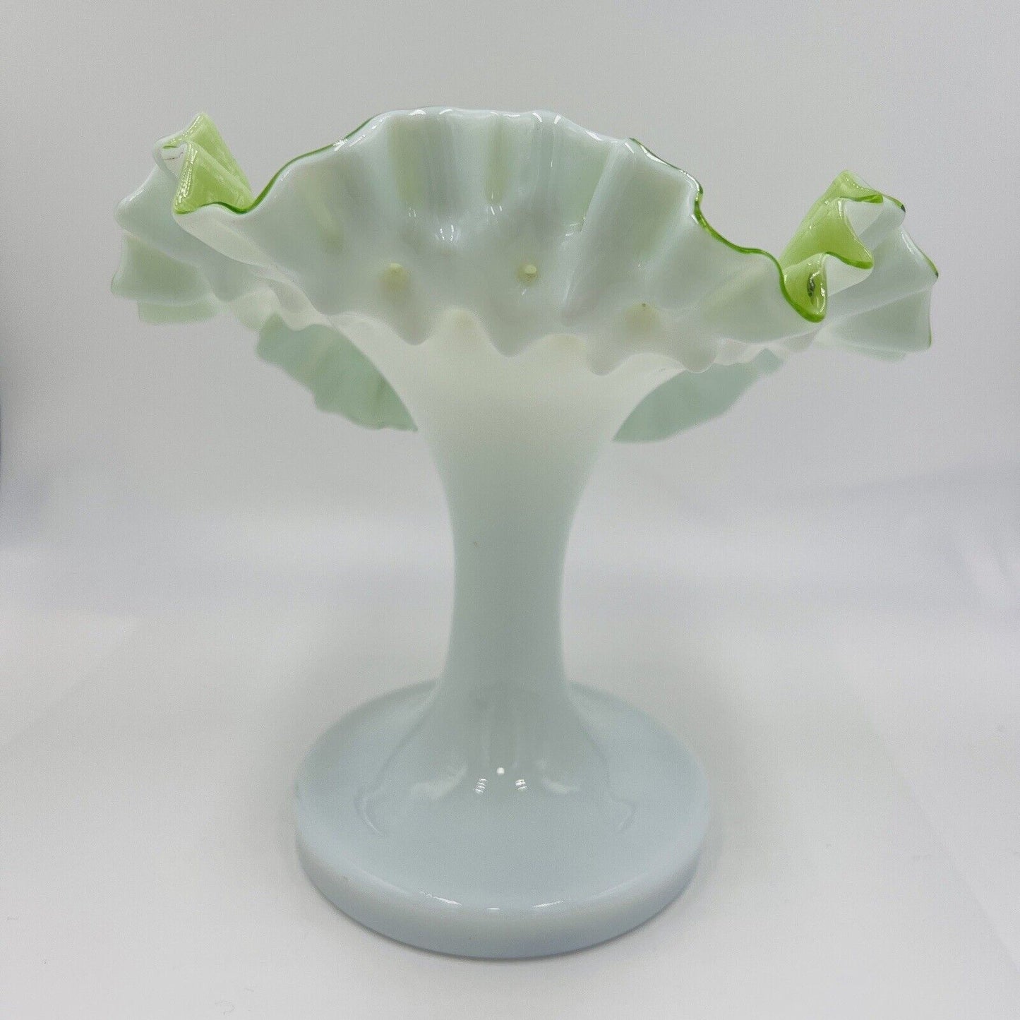 Victorian Jack in Pulpit Vase Dimpled Hand Blown Art Glass Antique Bohemian