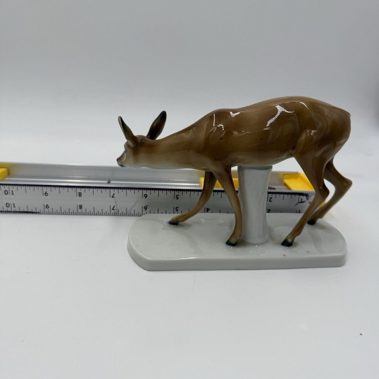 Hummel Incised Stamped Crown Porcelain 1935 Glazed Deer Figurine Antique Germany