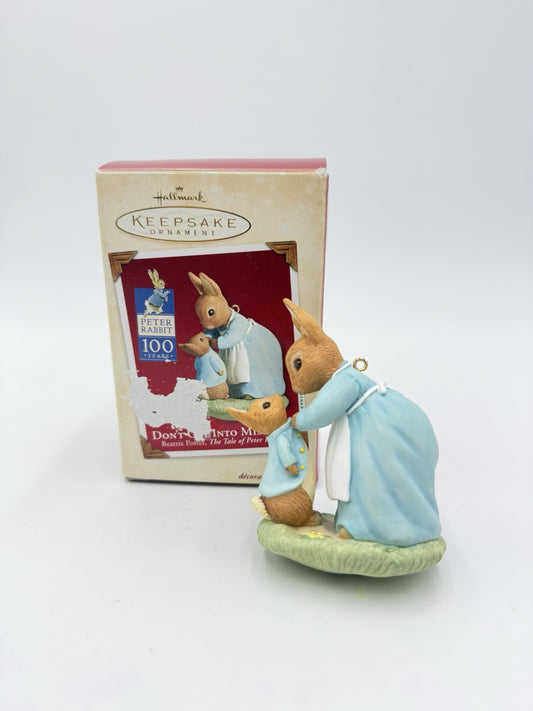 Hallmark Peter Rabbit 100 Years Don't Get Into Mischief Keepsake Ornament 2002