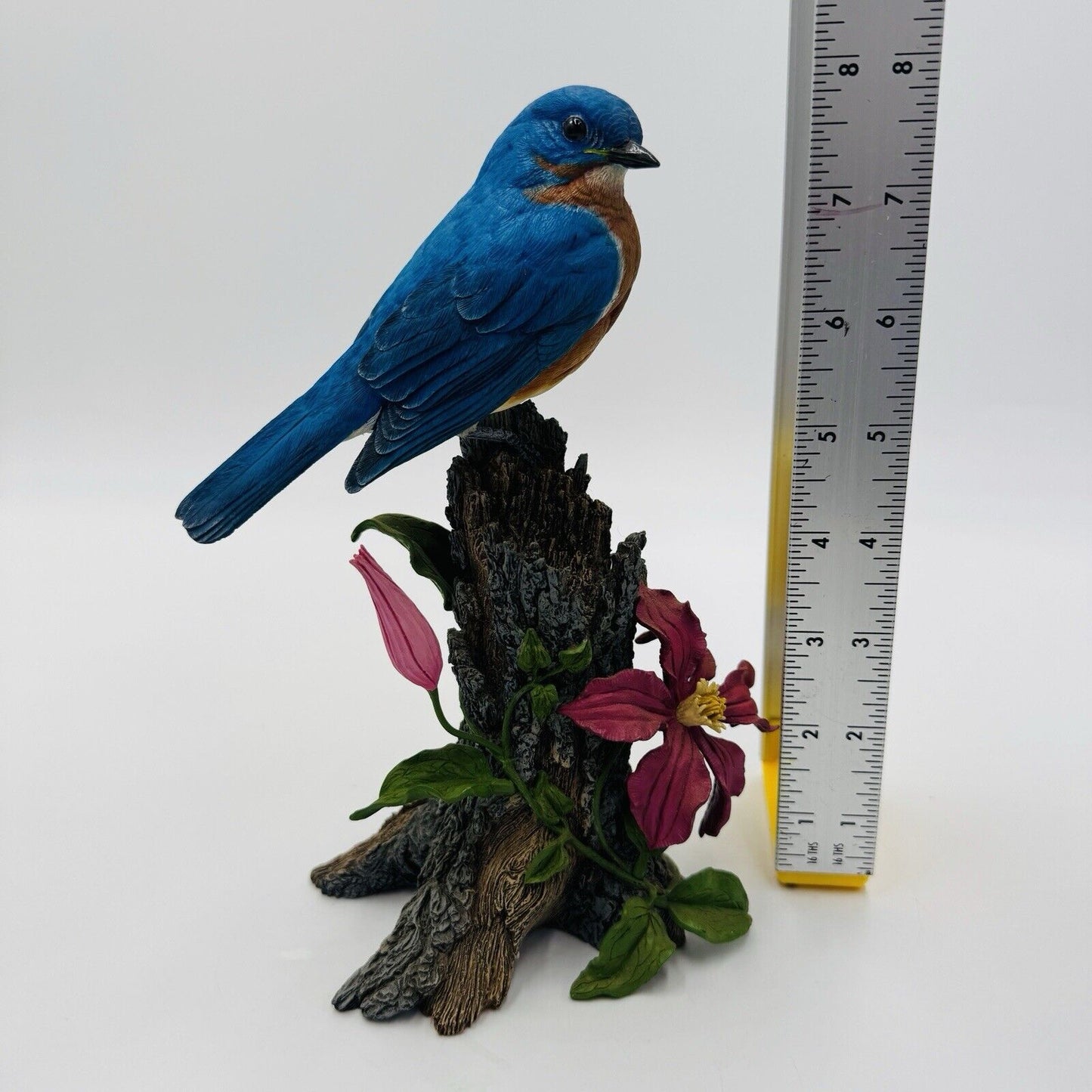 The Danbury Mint Collection Spring Welcome Bluebird Flowers Figurine Bob Guge