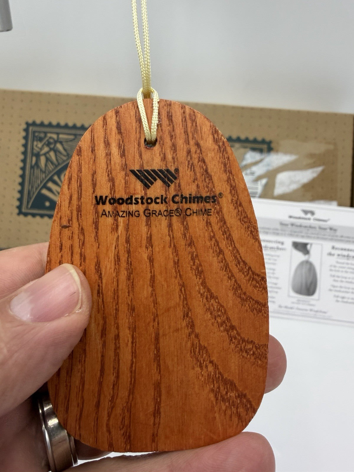 Woodstock Wind Chimes Amazing Grace song Chime Medium Silver O-ring 24” /2019