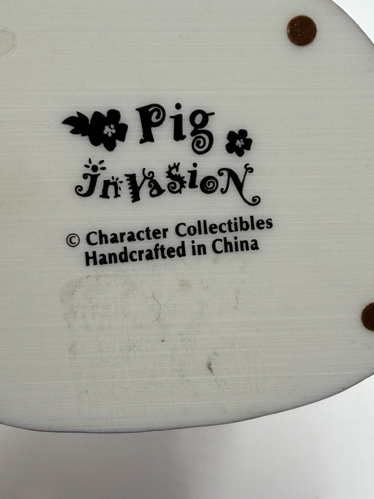 Vtg Pig Invasion Bride & Groom Cake Topper  Pigs Figurine Bringing Home Bacon 4”