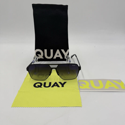 Quay Backstage Pass Square Avaitor / Navagator Sunglasses - black