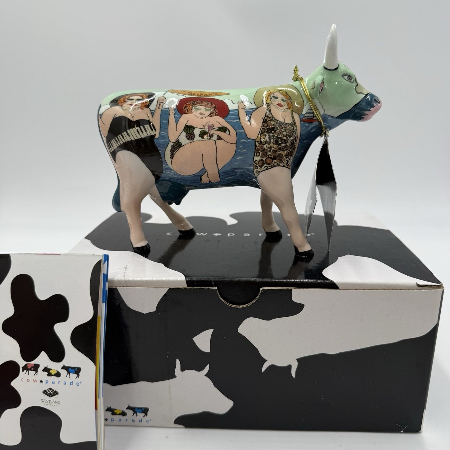 Cow Parade Westland Fun Seeker Cow Figurine By Janice Joplin Ceramic Giftware