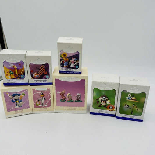 Hallmark Easter Looney Tunes Pooh Tiger Ornaments Set of 8 Boxed Keepsake Spring