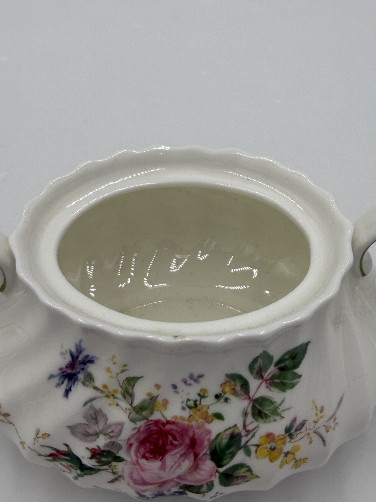 Royal Doulton England Porcelain Arcadia Sugar Bowl W/Lid H4802 Floral Vintage
