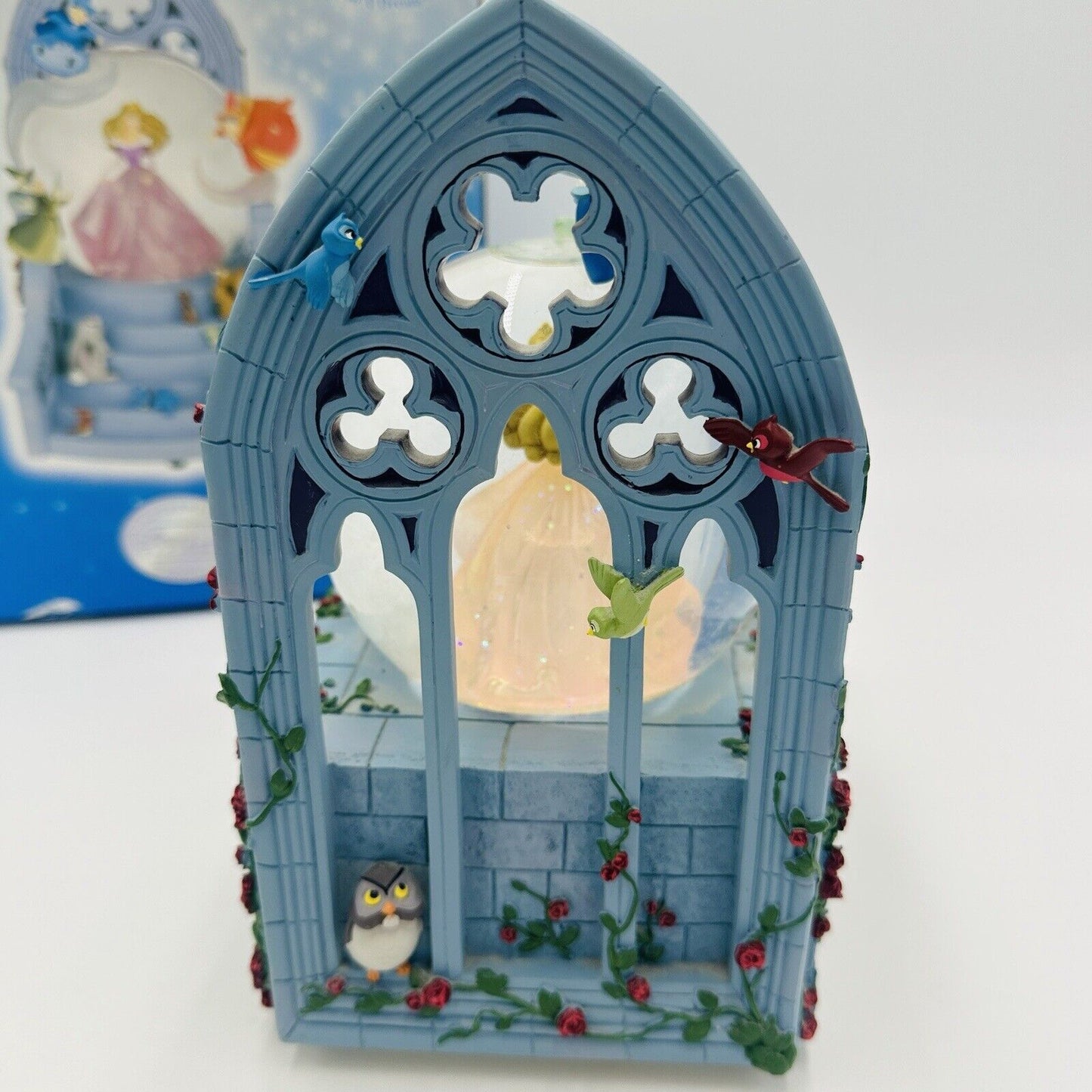 Disney Store Snow Globe Aurora with Fairies Once Upon A Dream Song Works W/box