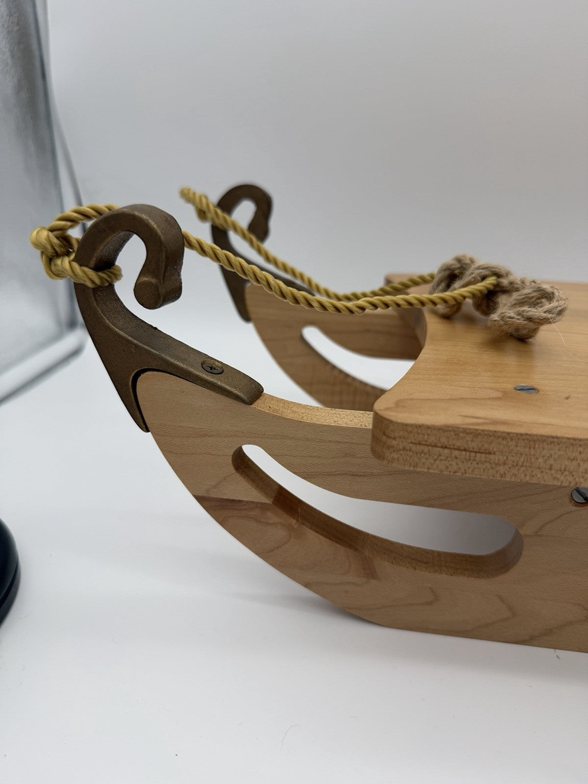 Rare John Deere Wall Decor Wood Carved christmas SLED 1880"S LOGO