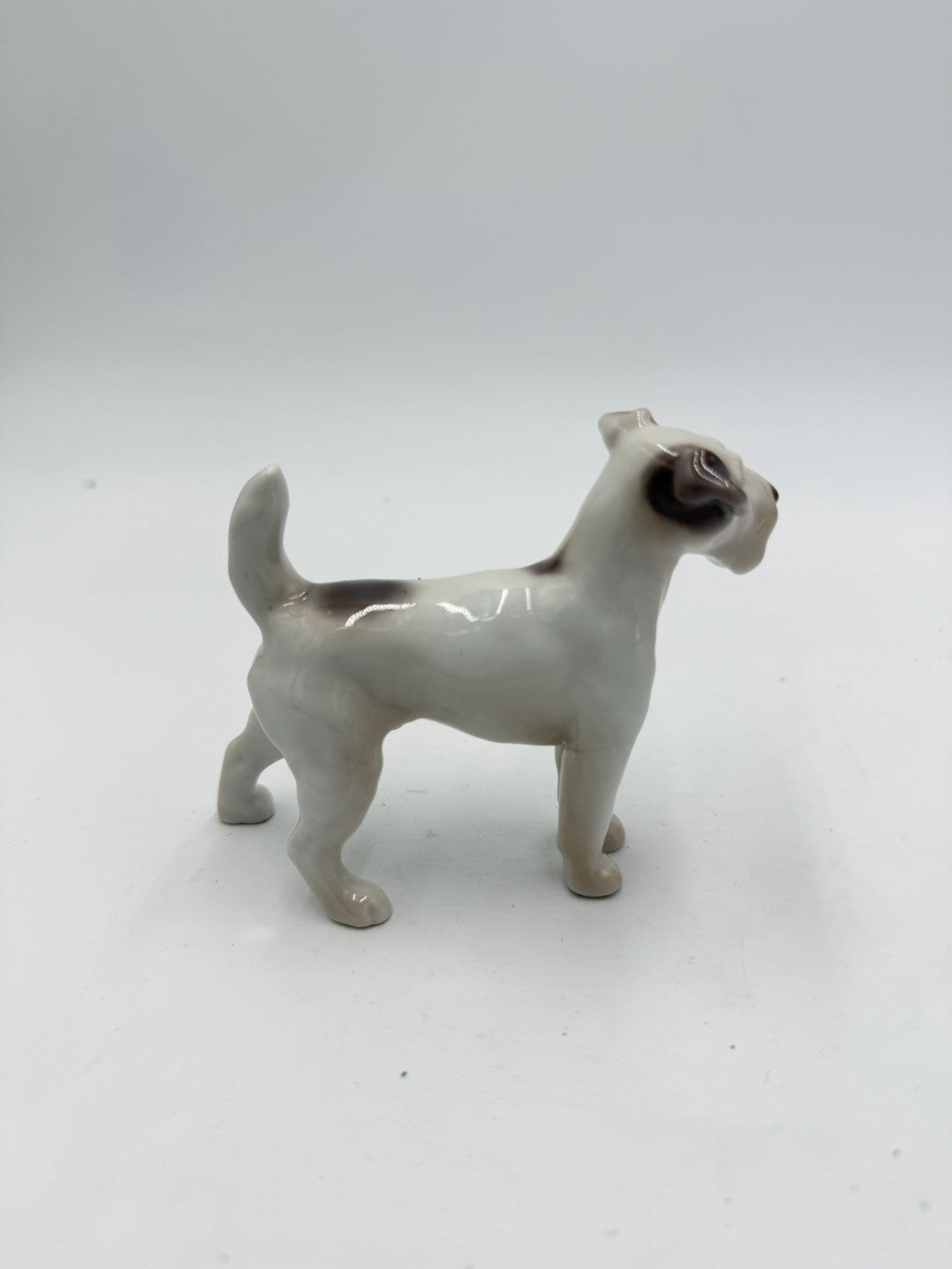 Bing & Grondahl Denmark Porcelain Wire Fox Terrier Glossy Dog Figurine # 2072