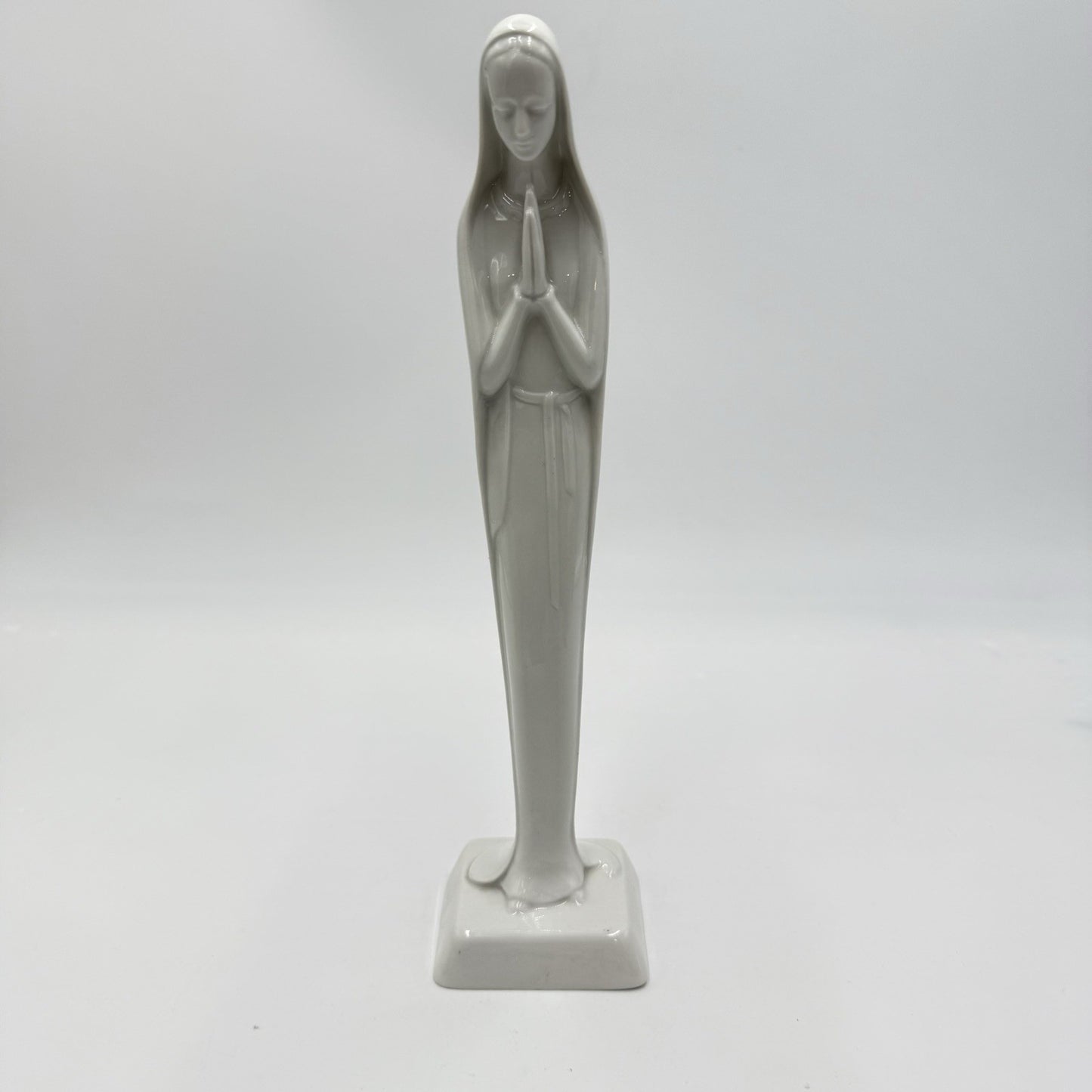 Rosenthal Porcelain PRAYING MADONA FIGURINE #7064 W. STOBER White Vintage 10.5in