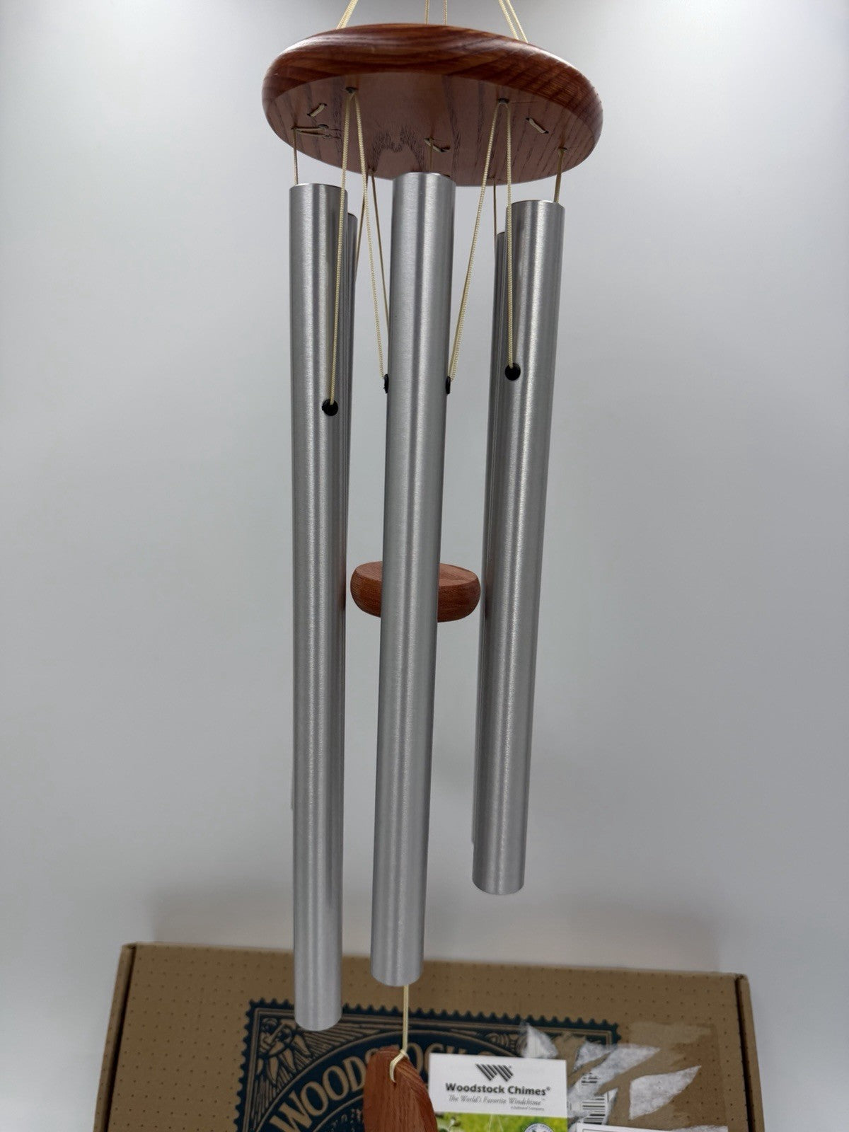 Woodstock Wind Chimes Amazing Grace song Chime Medium Silver O-ring 24” /2019