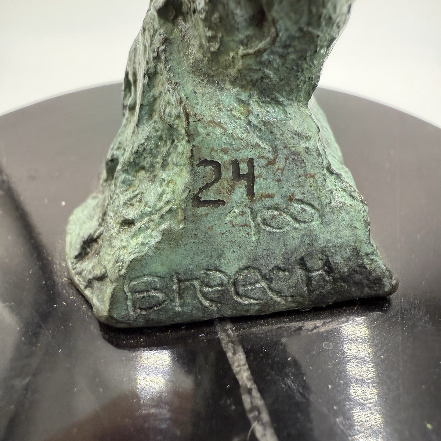 Rare Barry Power Bronze Marble Base Art Sculpture Hunchback Whale Breach” 24/400