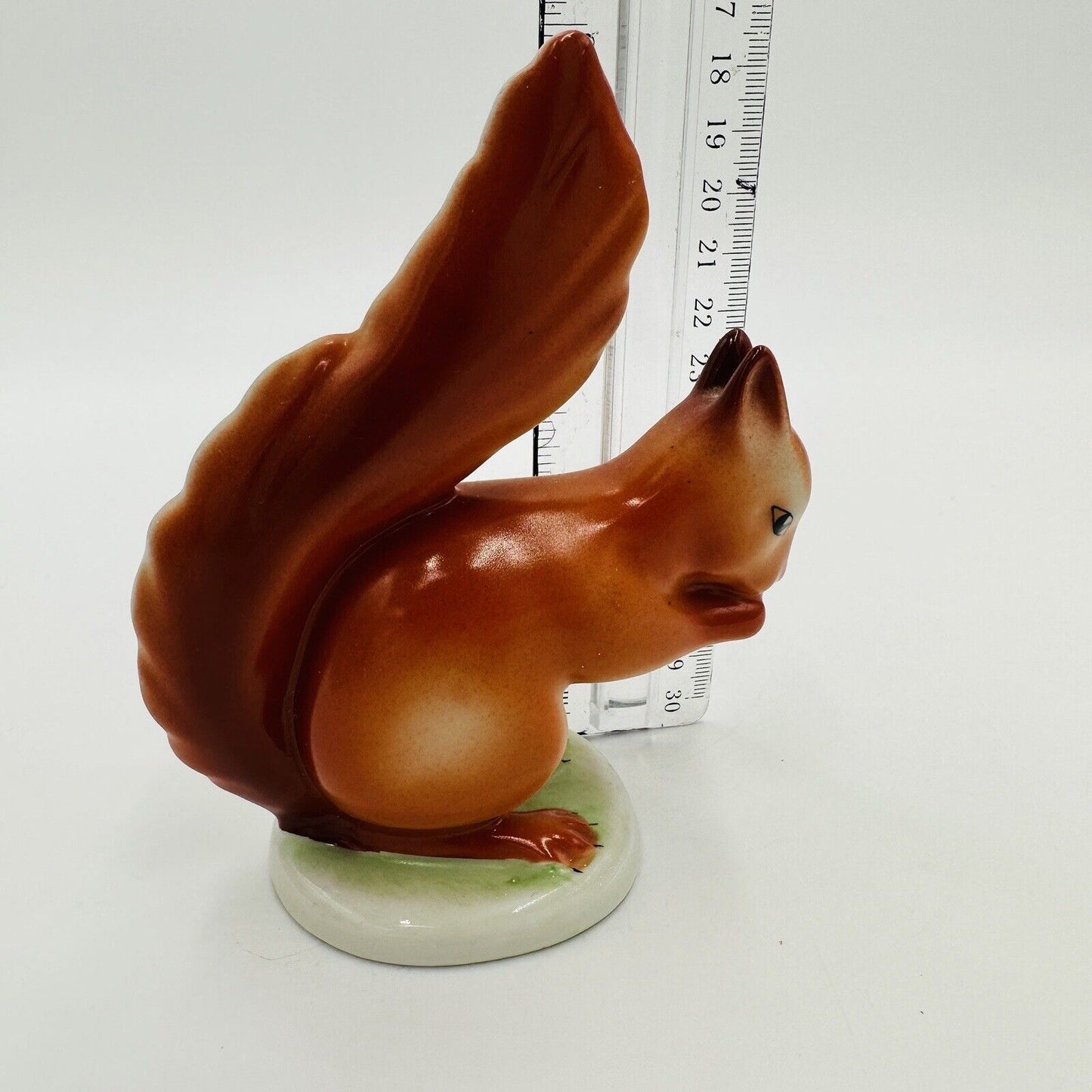 Hollohaza Red Squirrel Porcelain Figurine Vintage Hungary Collection