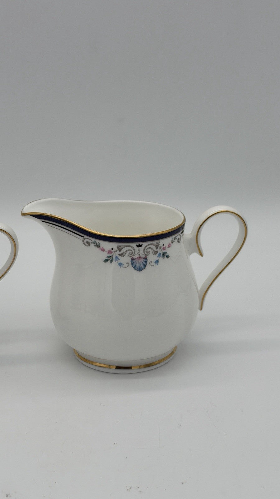Rare Lenox porcelain USA Sabrina pattern sugar & creamer bowl set