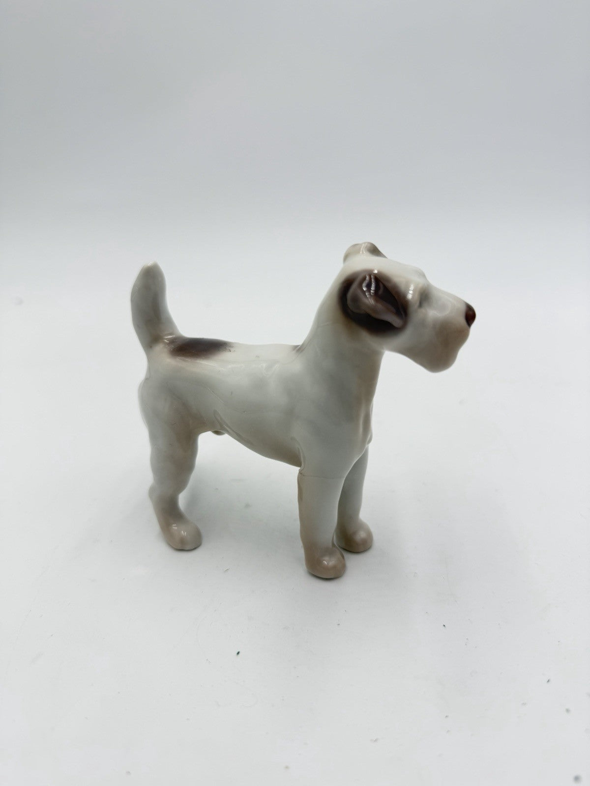 Bing & Grondahl Denmark Porcelain Wire Fox Terrier Glossy Dog Figurine # 2072
