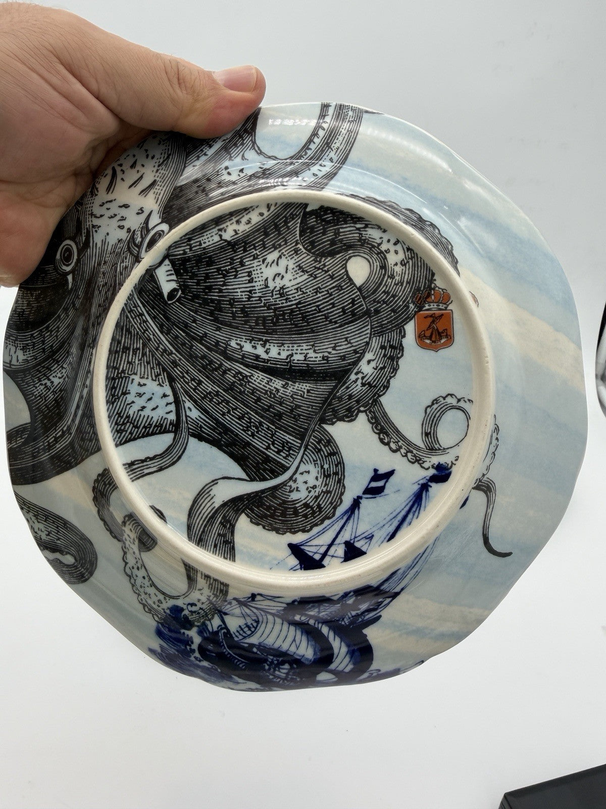Anthropologie From the Deep SET 4 Salad Dessert Plate 7.5” Ocean Fish Nautical